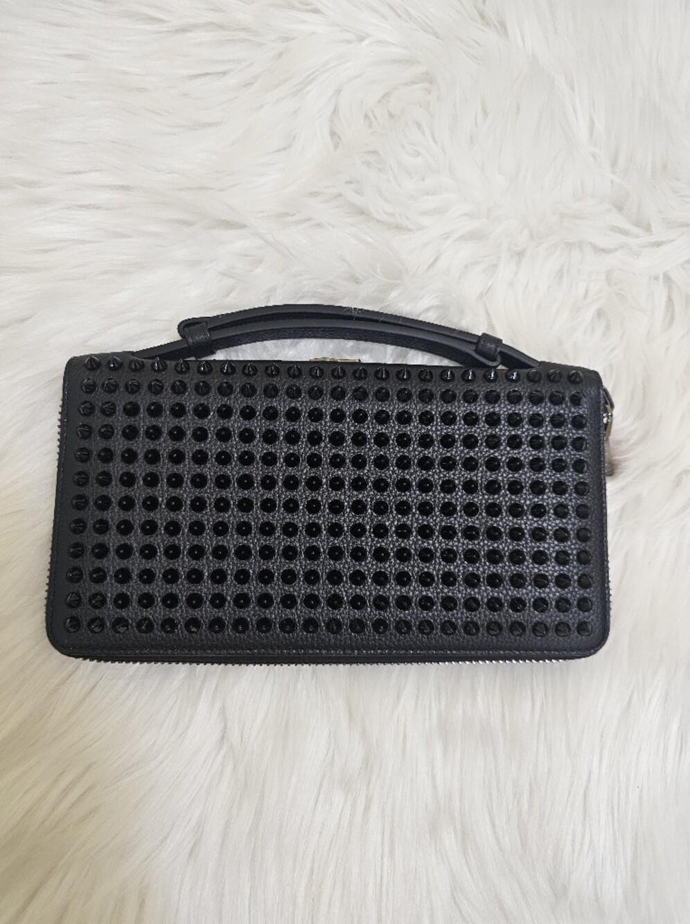 CHRISTIAN LOUBOUTIN BLACK M PANETTONE XL WALLET - Picture 5 of 17